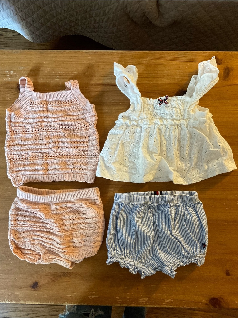 Tommy Hilfiger Girls Three-Piece Set - Pink, White, Blue